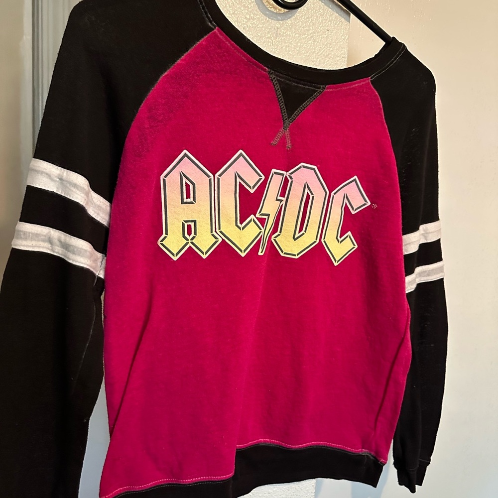 AC/DC Pink and Black Sweatshirt